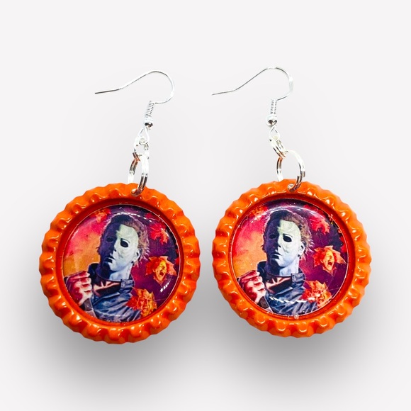 Halloween Michael Myers Iconic Halloween character creepy earrings - Picture 2 of 6